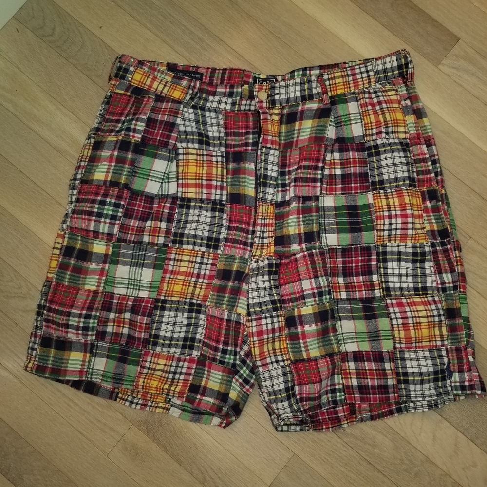 Polo RL plaid classic golf shorts